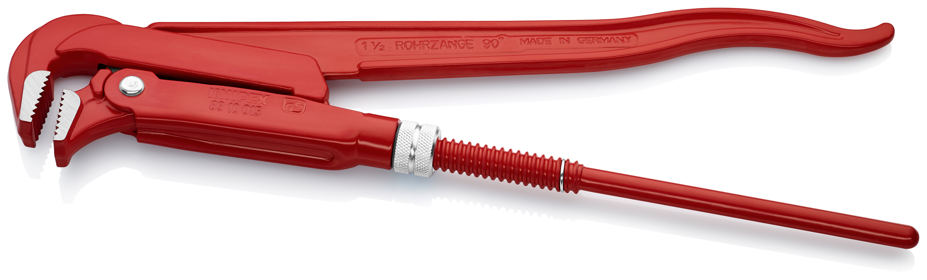 KNIPEX KNIPEX 83 10 015 Rohrzange 90° 420 mm rot pulverbeschichtet