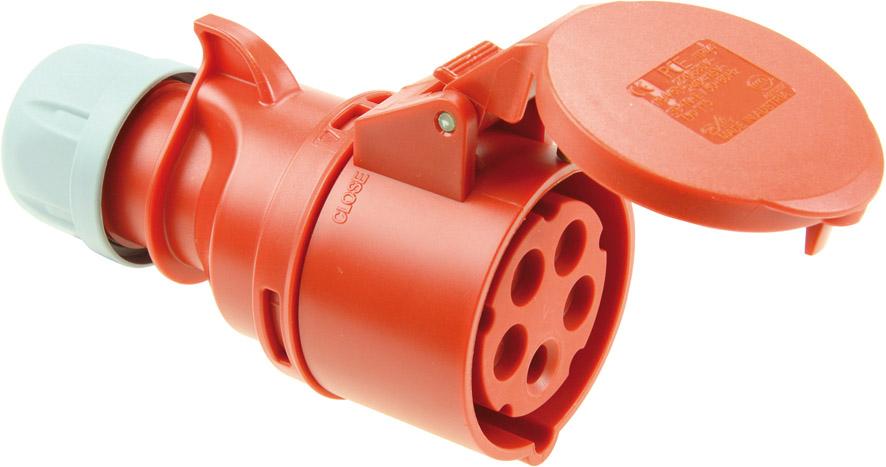 PCE CEE-Kupplung SHARK 16A, 5-polig, IP44 PCE CEE-Kupplung SHARK 16A, 5-polig, IP44