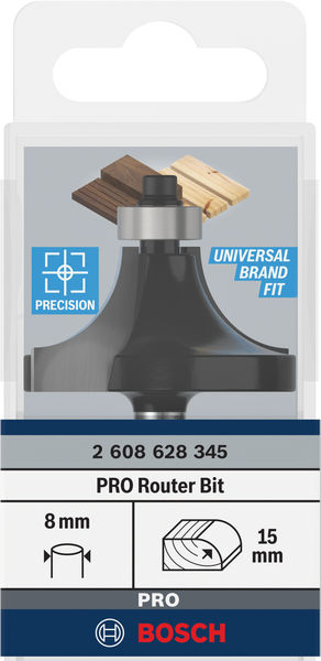 BOSCH PRO Abrundfräser, R 15, Schaft 8 mm BOSCH PRO Abrundfräser, R 15, Schaft 8 mm