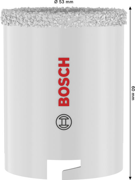 BOSCH Brick and Soft Tile Lochsäge mit Aufsteckhalter, 53 x 60 mm