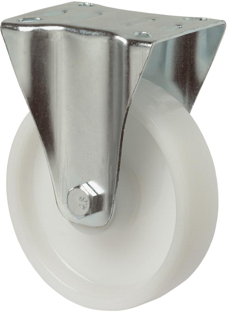 BS ROLLEN Bockrolle 80mm L410.B10 Platte,Kst.weiß,RL L410.B10.080 BS ROLLEN