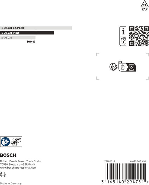 BOSCH PRO Schleifteller, mittelhart, 125 mm