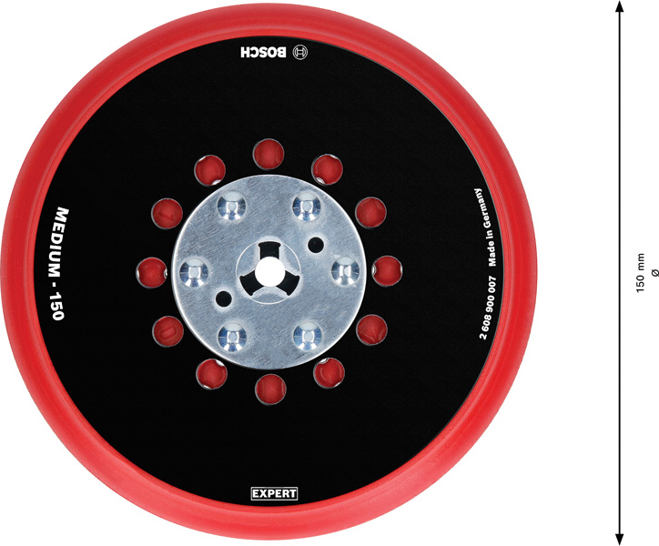 BOSCH EXPERT Mulitloch-Stützteller, 150mm, mittel, M8+5/16 BOSCH EXPERT Mulitloch-Stützteller, 150mm, mittel, M8+5/16