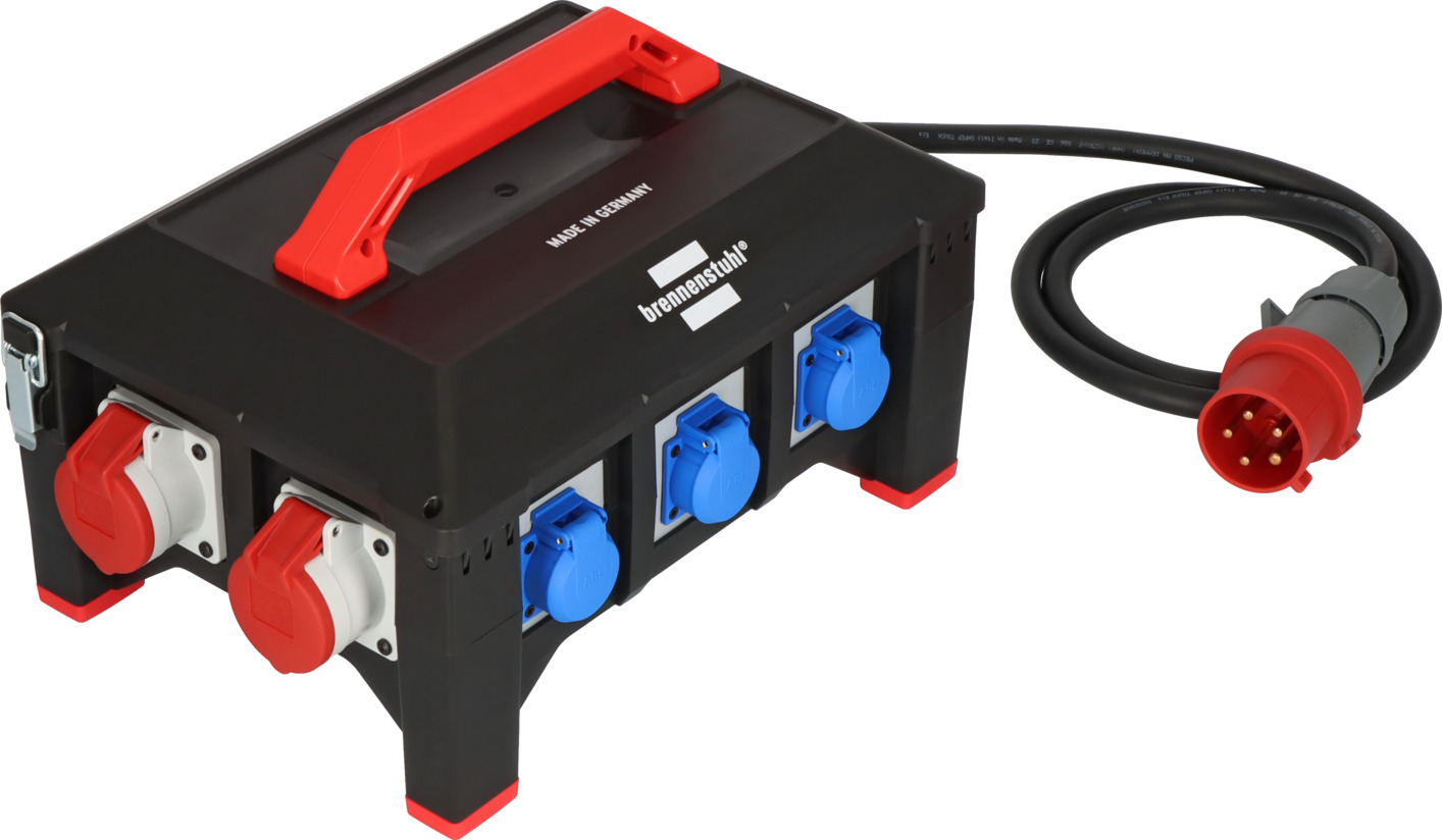 BRENNENSTUHL Professional Gummi-Baustromverteiler BSV 5-32A FI Typ B 2m H07RN-F 5G6,0 1xCEE32A+2x16A