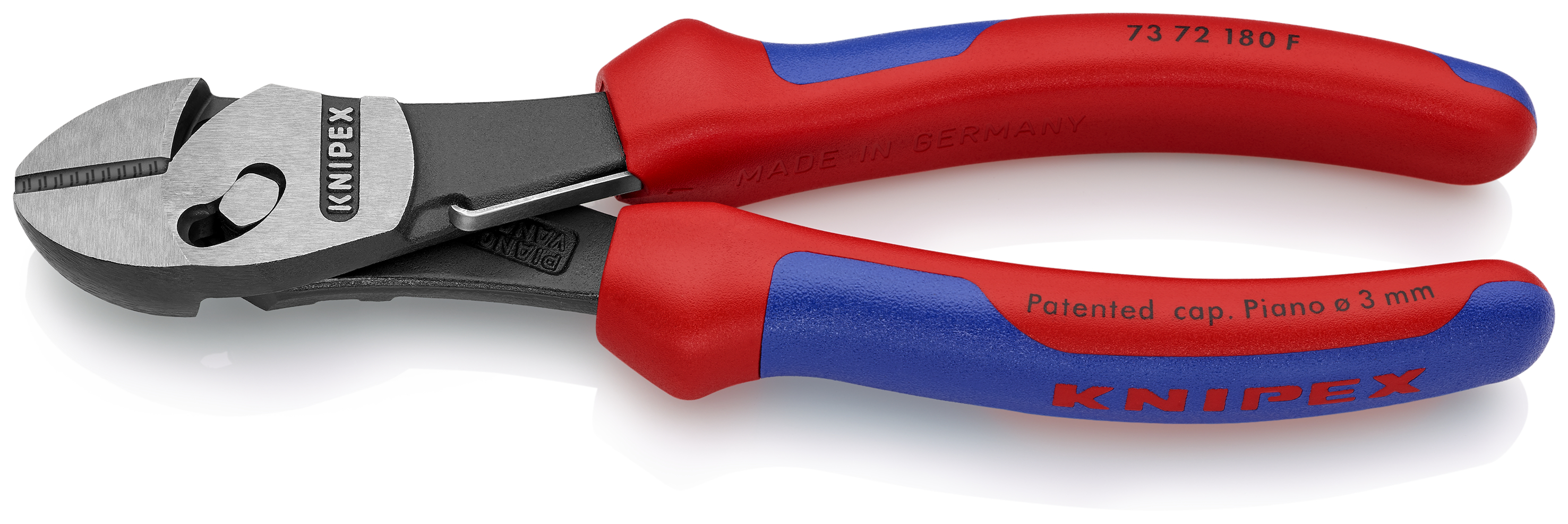 KNIPEX KNIPEX 73 72 180 F TwinForce® Hochleistungs-Seitenschneider mit Öffnungsfeder 180 mm schwarz atramentiert mit Mehrkomponenten-Hüllen poliert KNIPEX KNIPEX 73 72 180 F TwinForce® Hochleistungs-Seitenschneider mit Öffnungsfeder 180 mm schwarz atramentiert mit Mehrkomponenten-Hüllen poliert