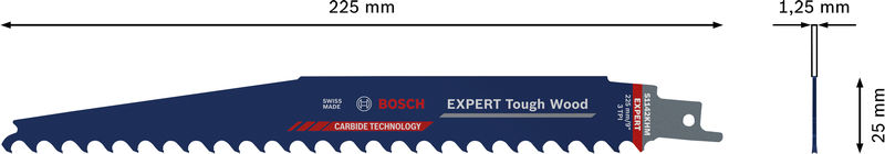 BOSCH EXPERT ‘Tough Wood’ S 1142 KHM Säbelsägeblatt, 3 Stück BOSCH EXPERT ‘Tough Wood’ S 1142 KHM Säbelsägeblatt, 3 Stück