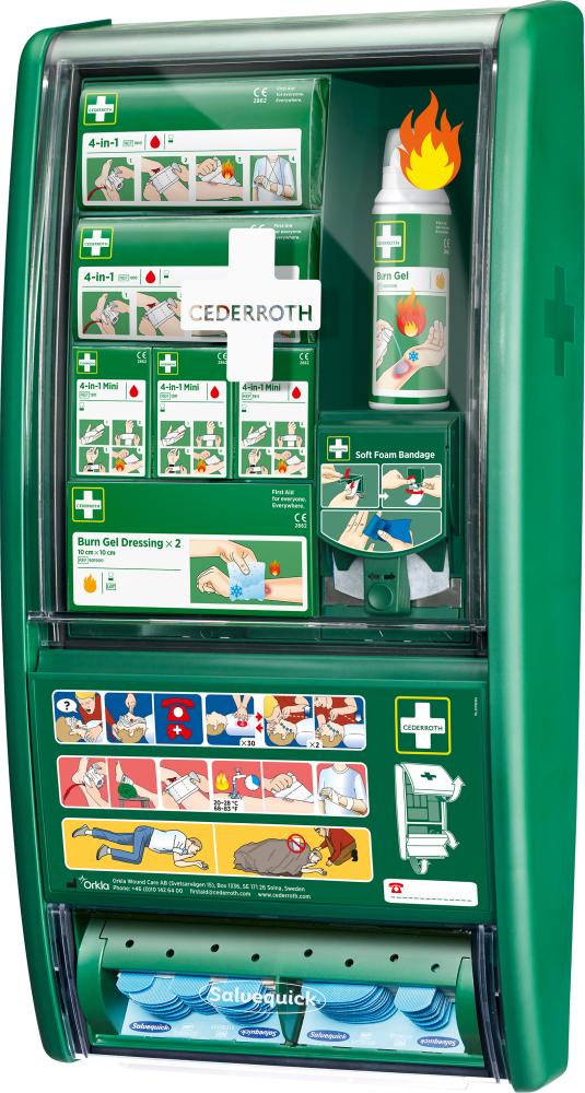 CEDERROTH ErsteHilfe-u.Verbrennungsstation incl. Inhalt