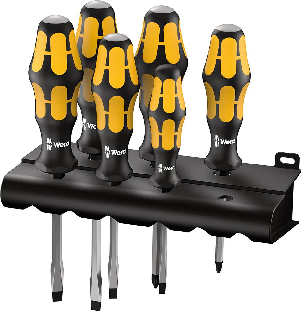 WERA Schraubendrehersatz Kraftform Schraubmeißel 932/918/6 Rack WERA Schraubendrehersatz Kraftform Schraubmeißel 932/918/6 Rack