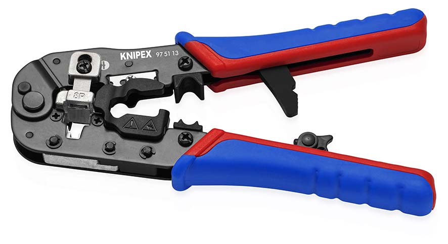 KNIPEX KNIPEX 97 51 13 SB Crimpzange für RJ45-Westernstecker 190 mm brüniert mit Mehrkomponenten-Hüllen KNIPEX KNIPEX 97 51 13 SB Crimpzange für RJ45-Westernstecker 190 mm brüniert mit Mehrkomponenten-Hüllen