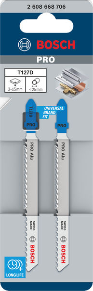 BOSCH PRO Alu T127D Stichsägeblatt, 100 mm, 2-tlg.