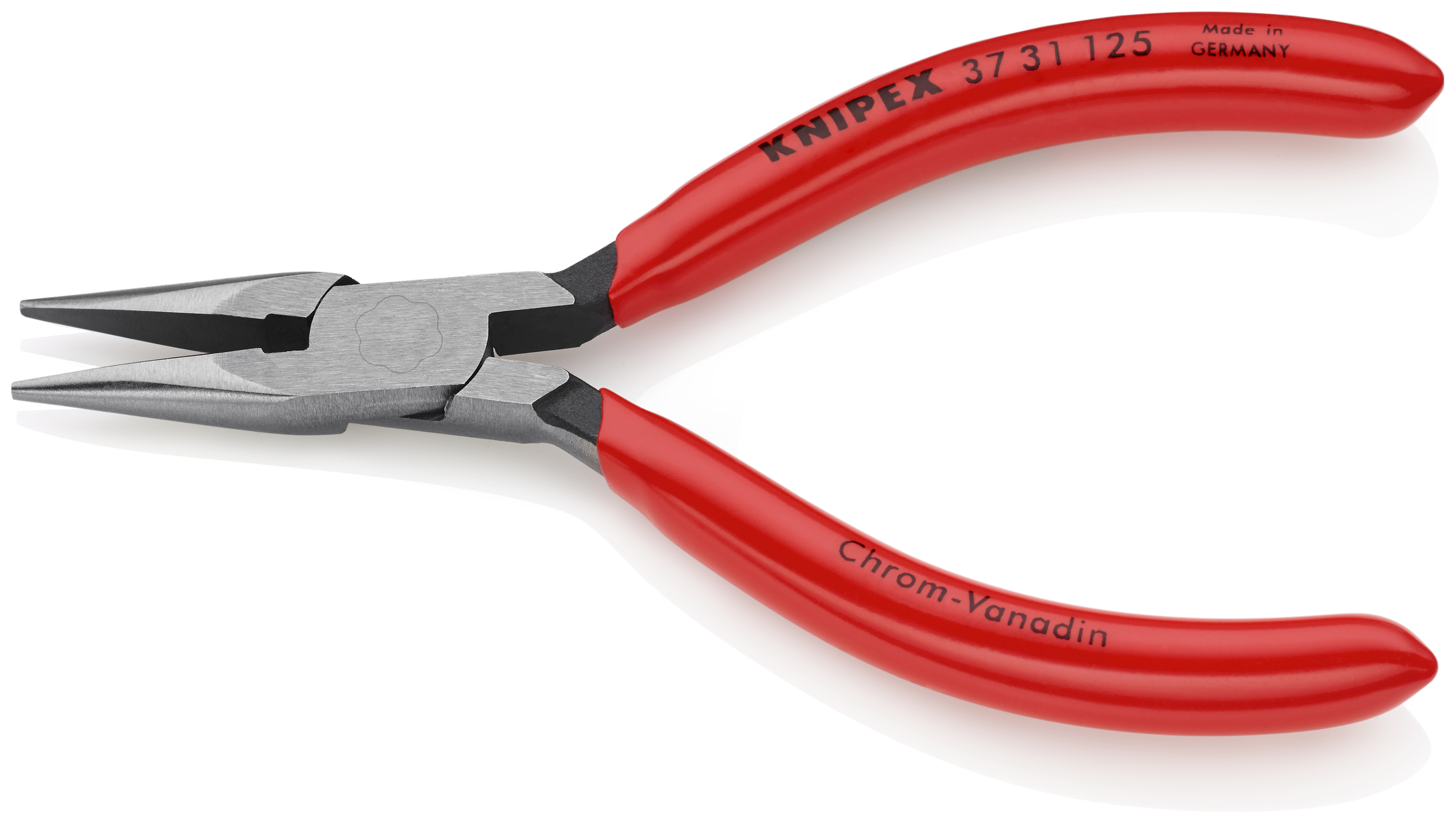 KNIPEX KNIPEX 37 31 125 Greifzange für Feinmechanik 125 mm schwarz atramentiert mit Kunststoff überzogen poliert