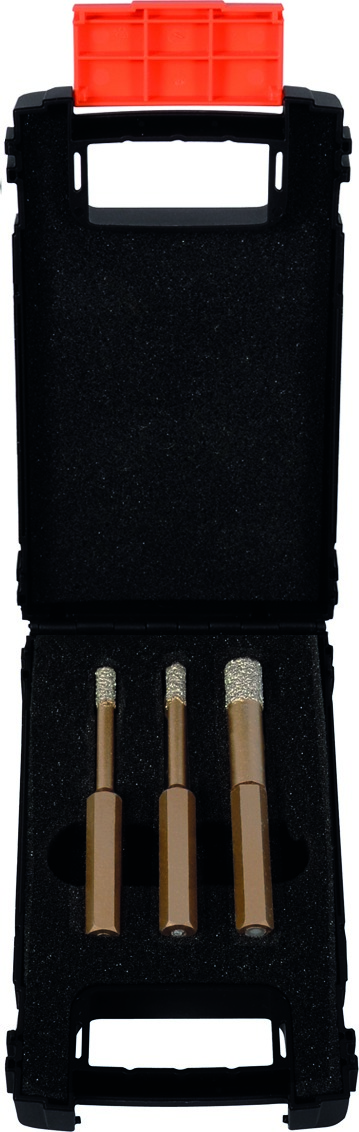 PROJAHN Satz Diamant Trockenbohrer 3-tlg. mit Wachs 6-kant Schaft je 1 Stück: ø 6, 8, 10 mm PROJAHN Satz Diamant Trockenbohrer 3-tlg. mit Wachs 6-kant Schaft je 1 Stück: ø 6, 8, 10 mm