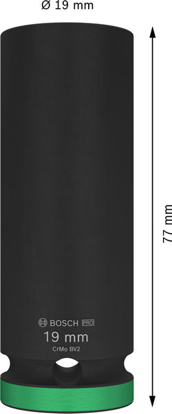 BOSCH PRO Impact Steckschlüsselsatz, 1/2", 19 mm, tief BOSCH PRO Impact Steckschlüsselsatz, 1/2", 19 mm, tief