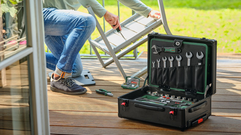 BOSCH Handwerkzeuge Rollwerkzeugkoffer-Set 119-teilig