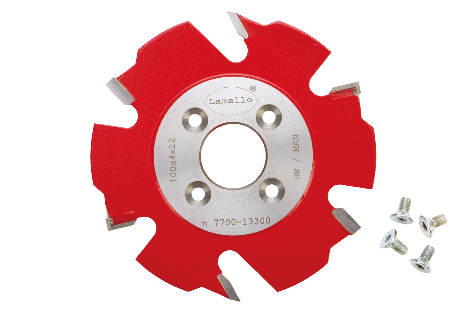 LAMELLO Nutfräser mit Vorschneider, HW, Ø100x4xØ22 mm, Z2+V4, NL 4 LAMELLO Nutfräser mit Vorschneider, HW, Ø100x4xØ22 mm, Z2+V4, NL 4