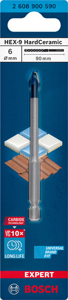 BOSCH EXPERT HEX-9 HardCeramic Bohrer, 6 x 90 mm
