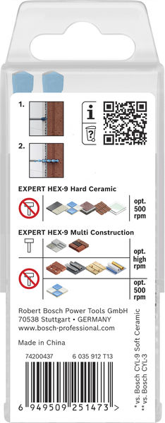 BOSCH EXPERT HEX-9 Hard Ceramic und HEX-9 Multi Construction Bohrer-Set, 6 mm, 5-tlg. BOSCH EXPERT HEX-9 Hard Ceramic und HEX-9 Multi Construction Bohrer-Set, 6 mm, 5-tlg.