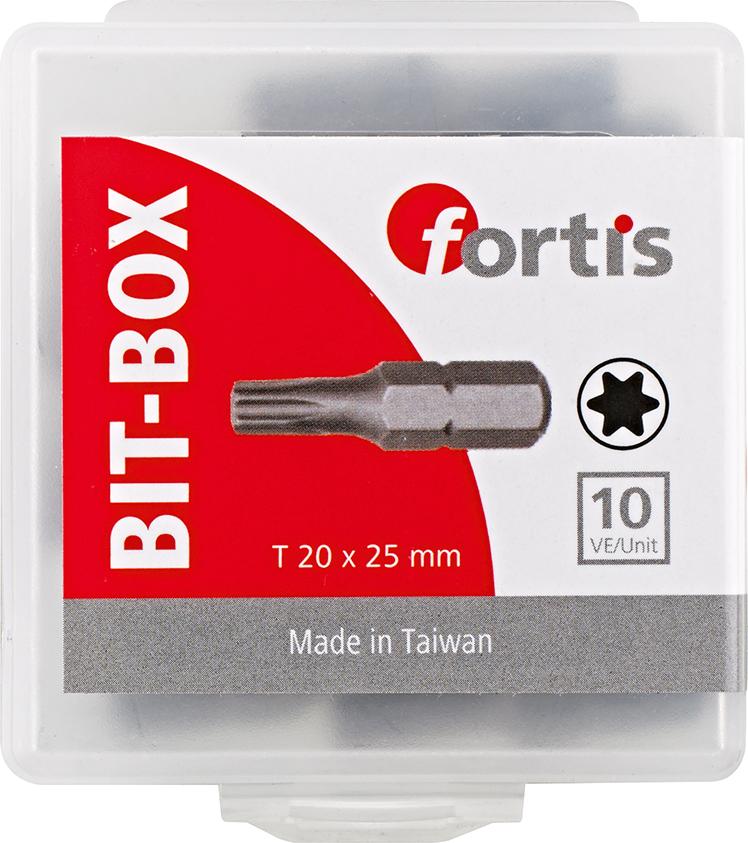 FORTIS Bit-Set DIN3126C6,3 10 x T20x25mm FORTIS Bit-Set DIN3126C6,3 10 x T20x25mm