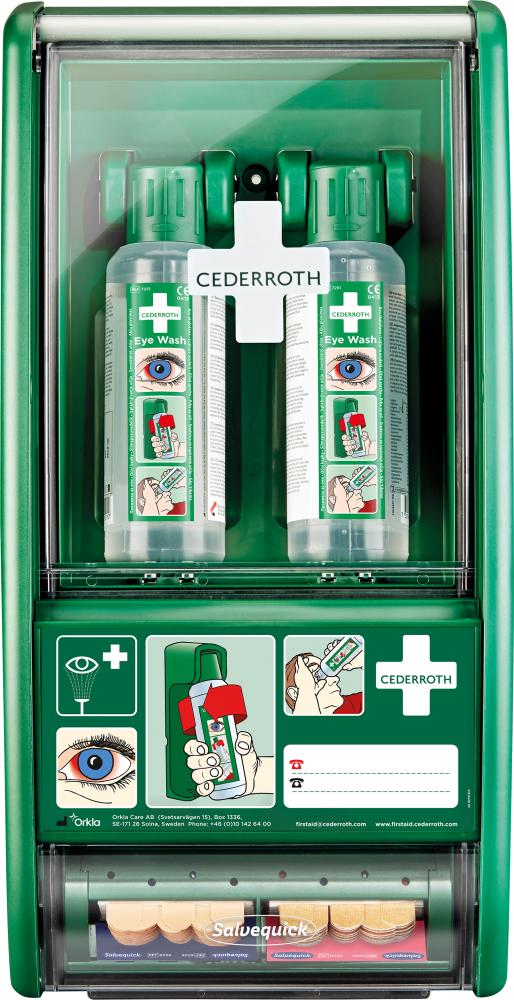 CEDERROTH Augenspülstation, inkl. 2 x 500ml Flaschen