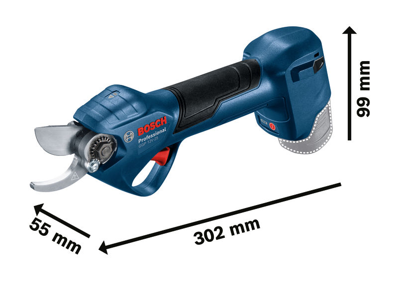 BOSCH Akku-Gartenschere GGP 12V-25, 2 x Akku GBA 12V 3.0Ah