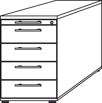 N.A. Standcontainer Buche 4 Schübe