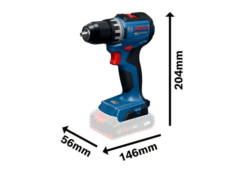 BOSCH Akku-Bohrschrauber GSR18V-52, 2 x EXBA18V-40 in L-BOXX