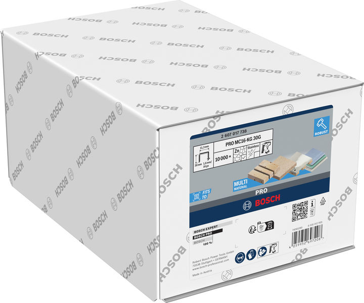 BOSCH PRO MC16-KG 30G Kronenklammer mit mittlerem Rücken, 1,6/16 g, 30 mm BOSCH PRO MC16-KG 30G Kronenklammer mit mittlerem Rücken, 1,6/16 g, 30 mm