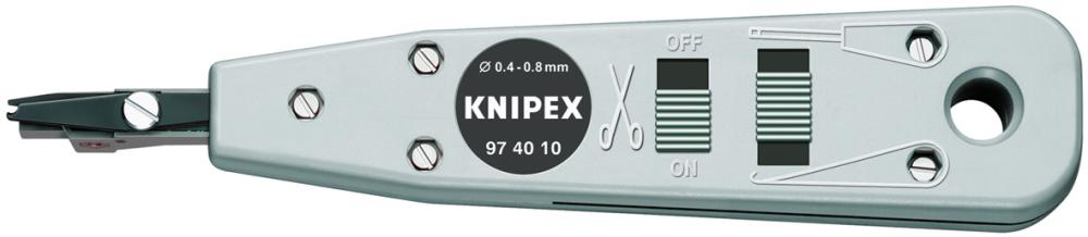 KNIPEX KNIPEX 97 40 10 Anlegewerkzeug für LSA-Plus und baugleich 175 mm brüniert