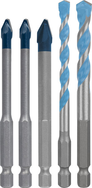 BOSCH EXPERT HEX-9 Hard Ceramic und HEX-9 Multi Construction Bohrer-Set, 6/8 mm, 5tlg. BOSCH EXPERT HEX-9 Hard Ceramic und HEX-9 Multi Construction Bohrer-Set, 6/8 mm, 5tlg.