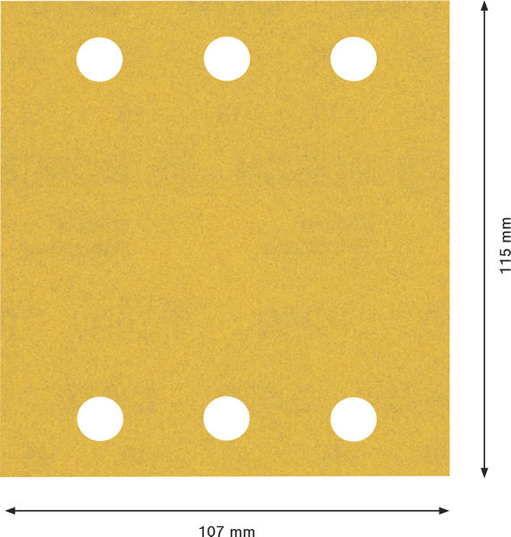 BOSCH EXPERT C470 Schleifblatt, 115x107mm, K240, 6 Löcher, 50-tlg.