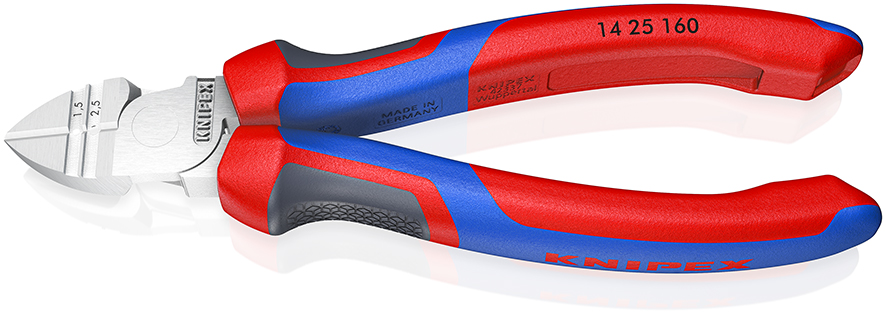 KNIPEX KNIPEX 14 25 160 Abisolier-Seitenschneider 160 mm verchromt mit Comfort-Griffen