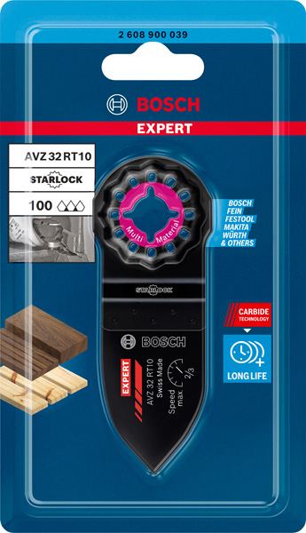 BOSCH EXPERT Sanding Finger Fine AVZ 32 RT10 Schleifplatte für Multifunktionswerkzeuge, 32 x 50 mm