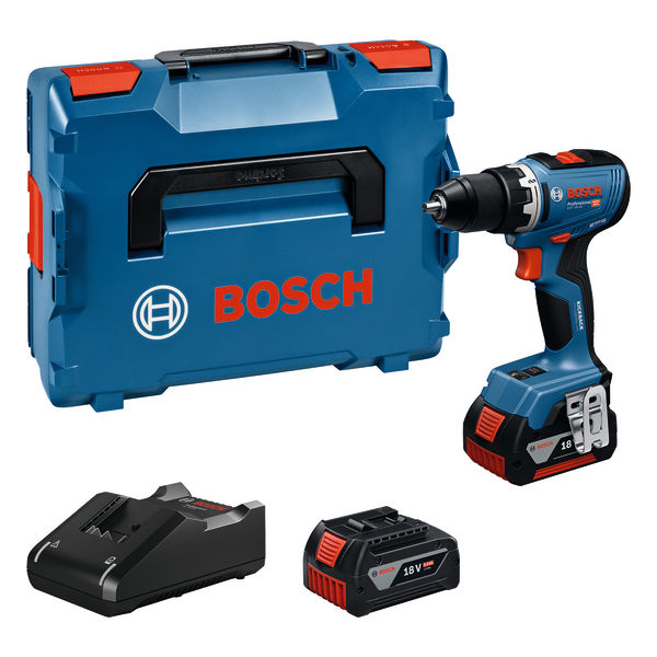 BOSCH Akku-Bohrschrauber GSR 18V-65, 2 x Akku GBA 18V 5.0Ah, L-BOXX 136