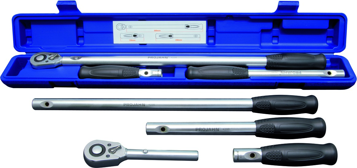 PROJAHN 1/2" Umschaltknarre verlängerbar 4tlg PROJAHN 1/2" Umschaltknarre verlängerbar 4tlg