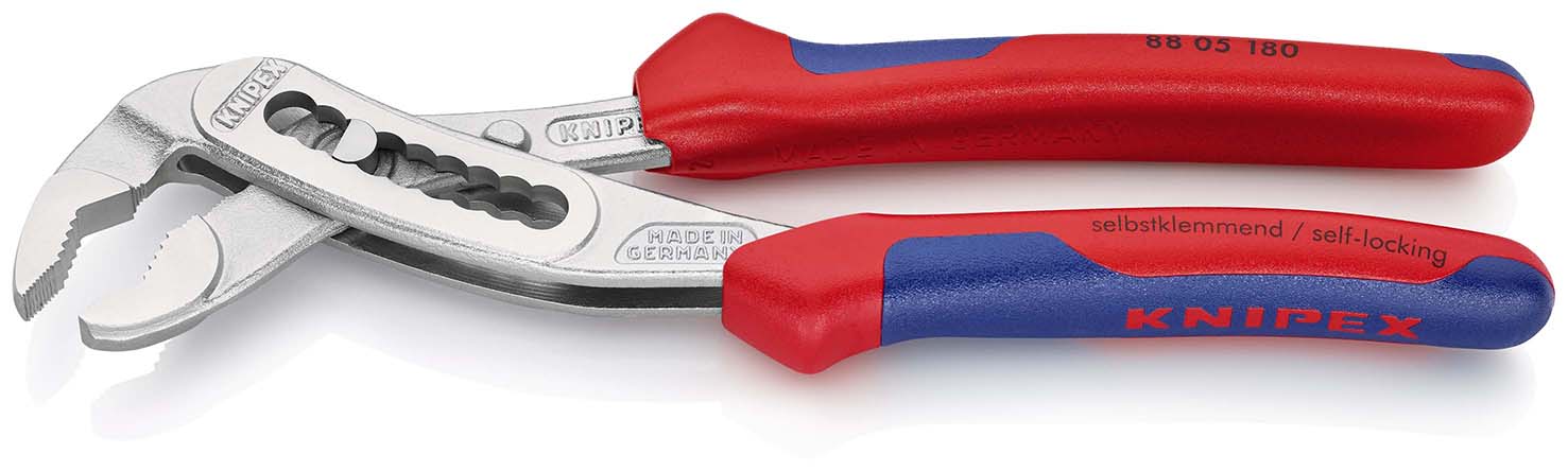 KNIPEX KNIPEX 88 05 180 Alligator® Wasserpumpenzange 180 mm verchromt mit Mehrkomponenten-Hüllen KNIPEX KNIPEX 88 05 180 Alligator® Wasserpumpenzange 180 mm verchromt mit Mehrkomponenten-Hüllen
