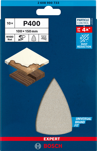 BOSCH EXPERT M480 Schleifnetz, 100x150mm, K40, 10-tlg. BOSCH EXPERT M480 Schleifnetz, 100x150mm, K40, 10-tlg.
