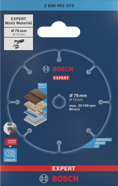 BOSCH EXPERT Multi Material Carbide-Trennscheibe, 76 x 10 mm