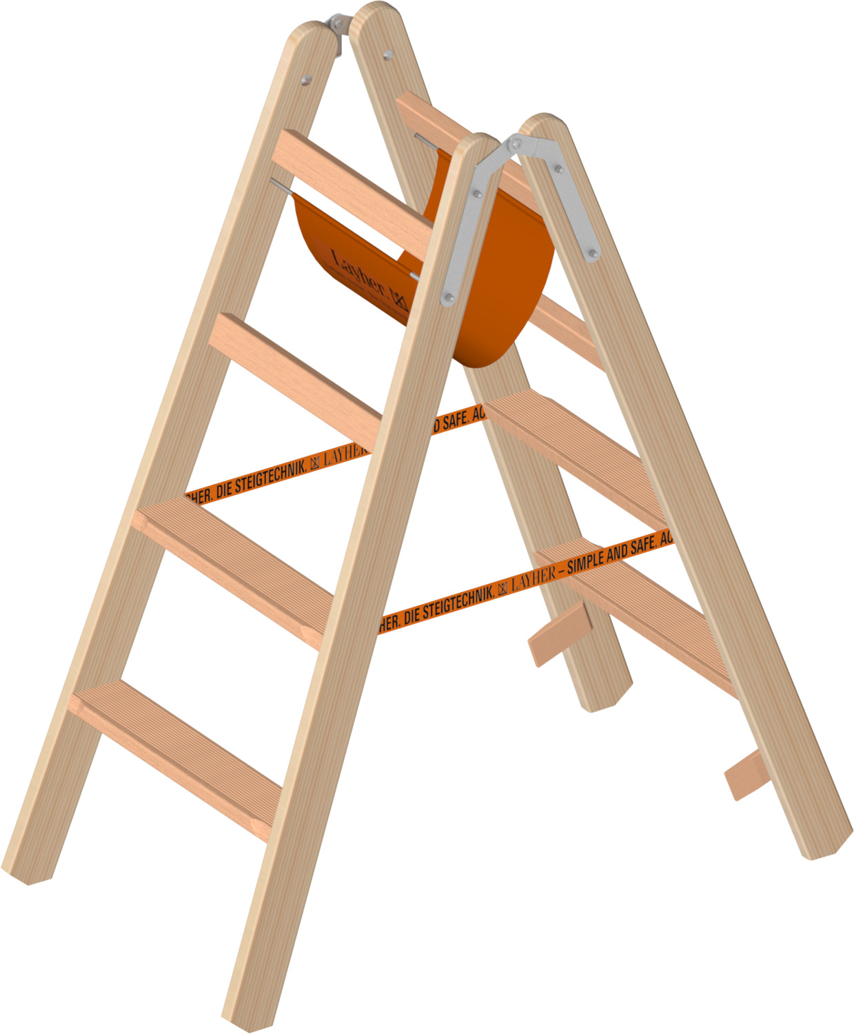 LAYHER Holzstehleiter mit Stufen 1020