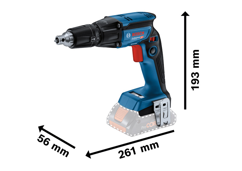 BOSCH Akku-Trockenbauschrauber GTB 18V-45 mit L-BOXX
