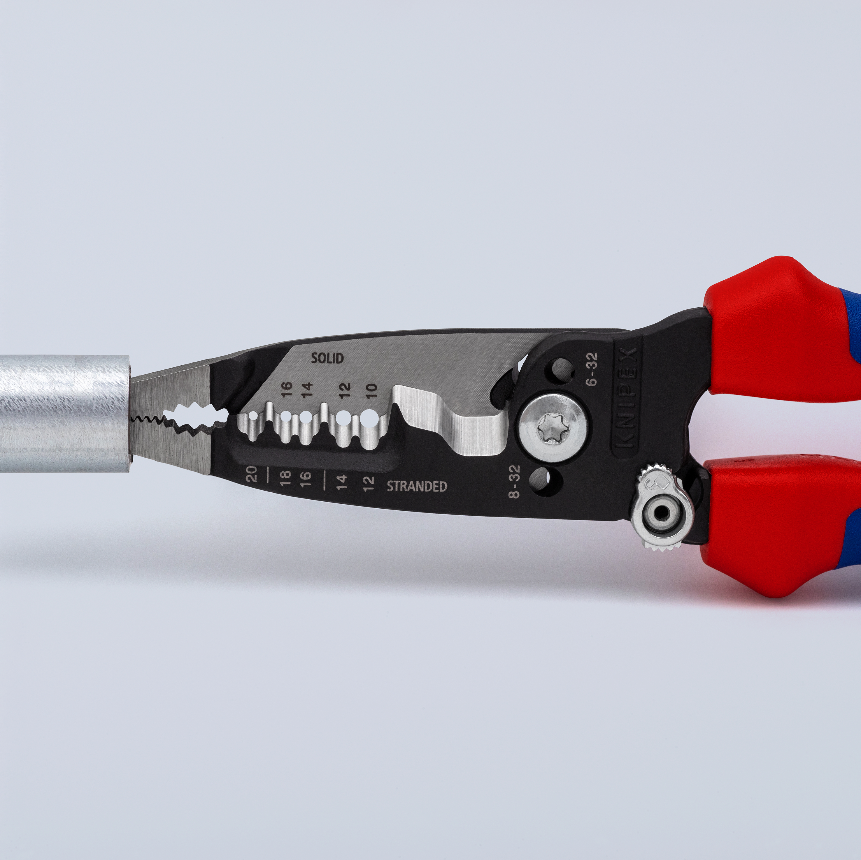 KNIPEX KNIPEX 13 72 8 WireStripper Multifunktions-Elektrikerzangen amerikanisches Modell 200 mm schwarz atramentiert mit Mehrkomponenten-Hüllen poliert