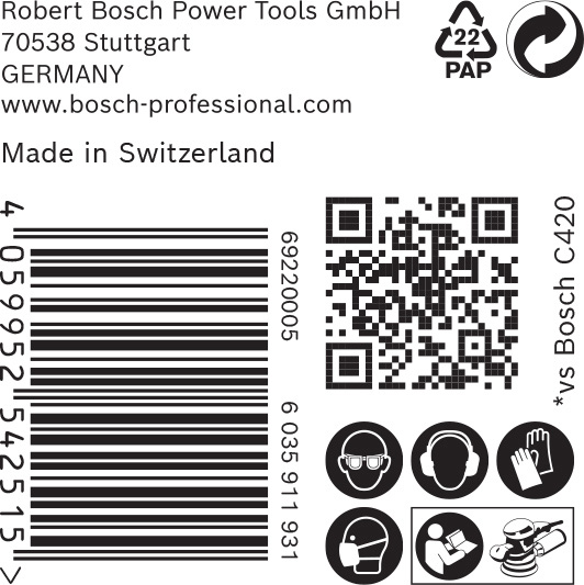 BOSCH EXPERT C470 Schleifscheibe, 125mm, K240, 8 Löcher, 50-tlg. BOSCH EXPERT C470 Schleifscheibe, 125mm, K240, 8 Löcher, 50-tlg.