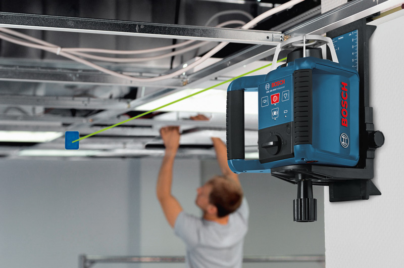 BOSCH Rotationslaser GRL 300 HVG, 2 x Batterie LR20 1,5V im Handwerkerkoffer