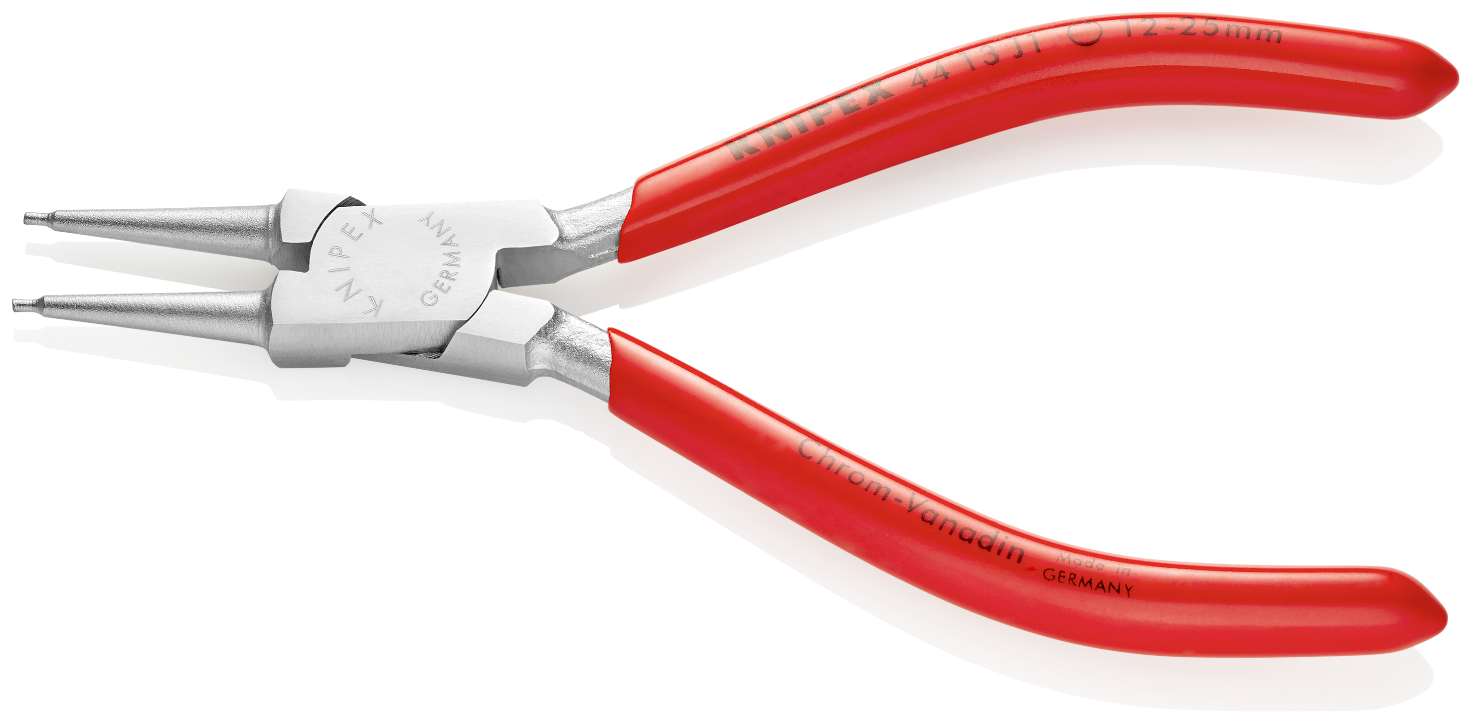 KNIPEX KNIPEX 44 13 J1 Sicherungsringzange für Innenringe in Bohrungen 140 mm verchromt mit Kunststoff überzogen KNIPEX KNIPEX 44 13 J1 Sicherungsringzange für Innenringe in Bohrungen 140 mm verchromt mit Kunststoff überzogen