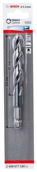 BOSCH HSS Spiralbohrer mit Sechskantschaft 9,5 mm