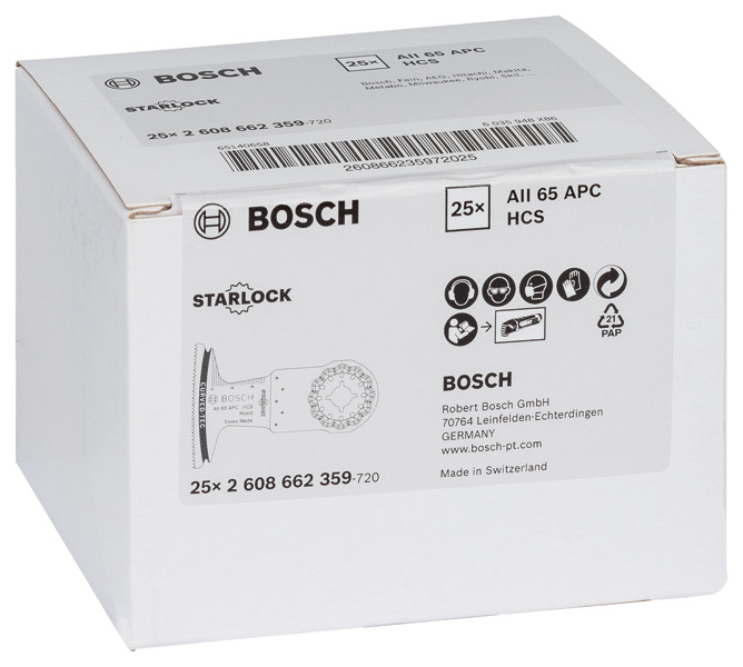 BOSCH HCS Tauchsägeblatt AII 65 APC Wood, 40 x 65 mm BOSCH HCS Tauchsägeblatt AII 65 APC Wood, 40 x 65 mm