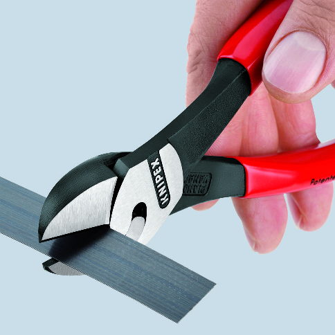KNIPEX KNIPEX 73 71 180 TwinForce® Hochleistungs-Seitenschneider 180 mm schwarz atramentiert mit Kunststoff überzogen poliert