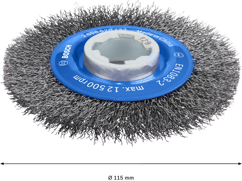 BOSCH PRO Metal clean X-Lock Scheibenbürste, 115 x 0,3 mm