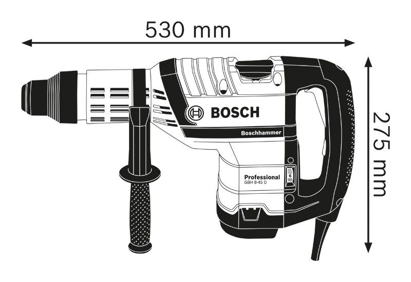 BOSCH Bohrhammer GBH 8-45 D im Koffer