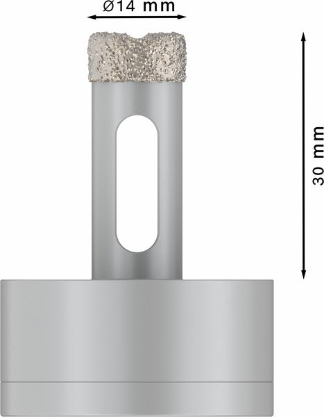 BOSCH PRO Ceramic dry Trockenbohrkrone, 14 x 30 mm, X-Lock