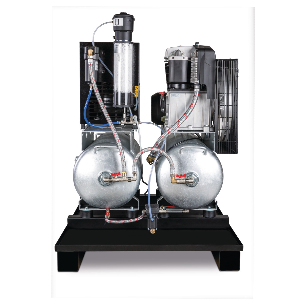 AIRCRAFT Stationärer Kolbenkompressor AIRPROFI DUO 703/2x75/13 KK